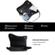 thumbnail image 4 of Bolso de hombro Gumhay Clutch Purse Bolso de mano de piel sintética negro, 4 of 6