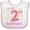 White and Pink, variant on Inktastic It's My Second Birthday Boys or Girls Baby Bib