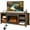 Brown, variant on 60" TV Stand for TVs up to 65 inch, with Fireplace, Retro Farmhouse TV Cabinet with Storage, Fireplace TV Stand for Living Room, Entertainment Center TV Cabinet, Brown, D7511