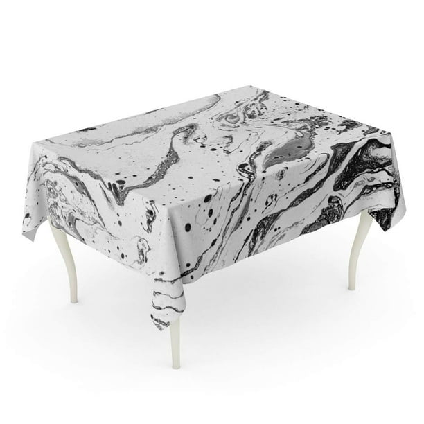 Kdagr Beautiful Painting Hand For Websites Dynamic Composition Marbled Creative Black Tablecloth Table Desk Cover Home Party Decor 60x84 Inch Walmart Com Walmart Com