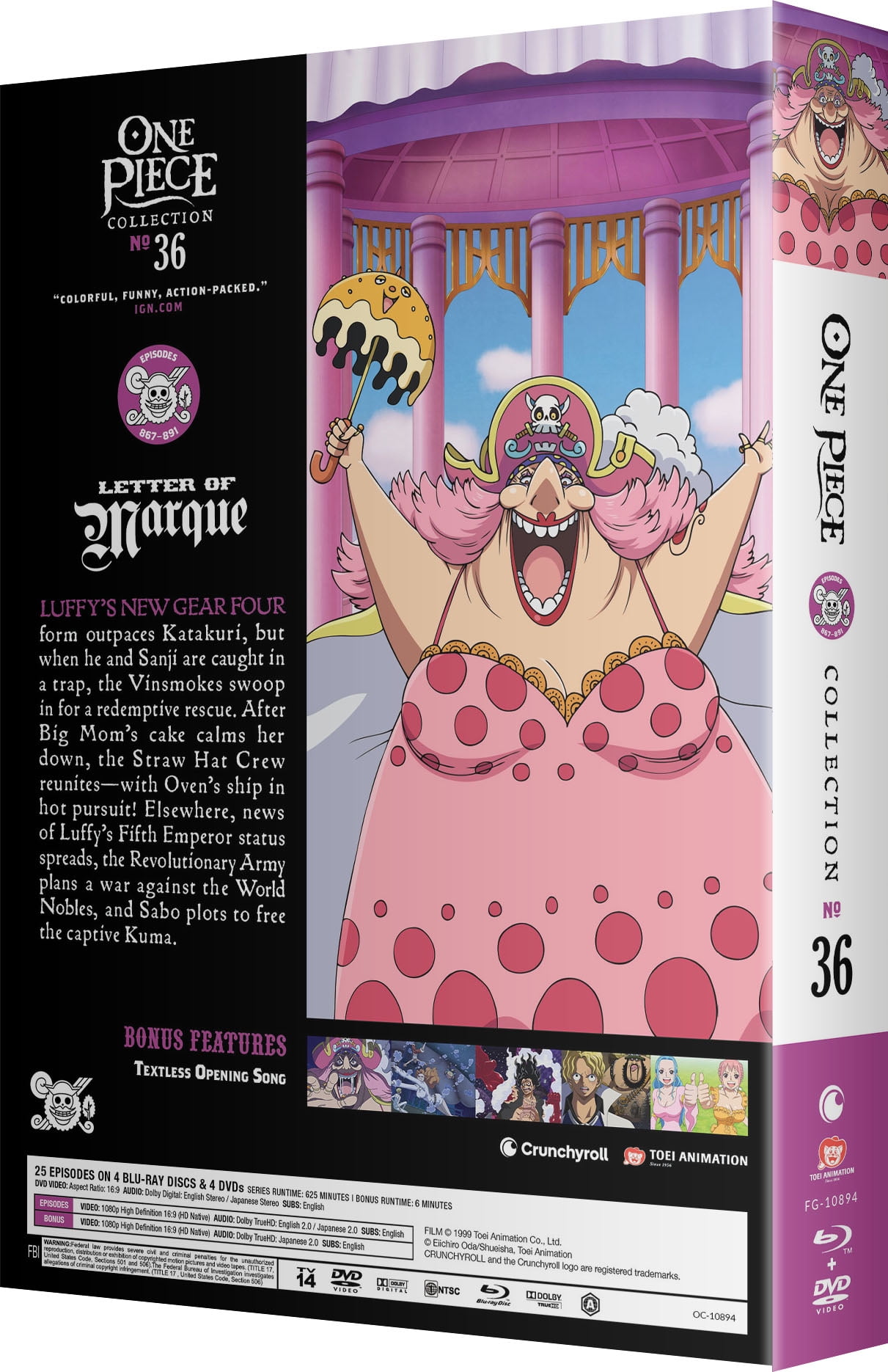 One Piece: Collection 36 (Blu-ray + DVD) New
