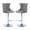Gray & Silver, variant on Tcbosik 2 Pack Upholstered Swivel Bar Stools, 24.8"-33" Height Adjustable Velvet Counter Stool, Armless Island Chair with Button Tufted Back & Metal Base for Dining Room, Black