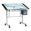 Studio Designs Glass Top Vision Rolling Drafting Table