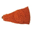 thumbnail image 2 of Wrapables® Hand Knit Floral Headband, Orange, 2 of 4