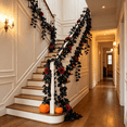 thumbnail image 2 of 68 Inch Black Halloween Garland, Fall Artificial Vine, Thanksgiving Wall Decor for Home Mantel, 2 of 8