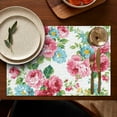 thumbnail image 4 of Pioneer Flower Floral Print Pattern Summer Placemats Table Placemats Set Of 6-Linen Kitchen Washable Placemats Table Mats 12x18 Inch Non-Slip Heat Resistant, 4 of 5