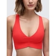 thumbnail image 4 of Top CRZ YOGA Butterluxe con escote en V, fruncido y espalda cruzada, rojo, talla M, 4 of 5