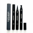 thumbnail image 4 of 2 Pack Winged Stamp Pen Long Lasting Waterproof Makeup Liquid Black Eyeliner, 4 of 5