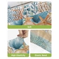 thumbnail image 4 of Starfish Coastal Bar Stool Covers Set of 6, Summer Ocean Blue Coral Conch Seagrass Stretch Washable Bar Chair Covers with Backs, Removable Pub Counter Height Chair Cover for Kitchen Dining Room Cafe, 4 of 7
