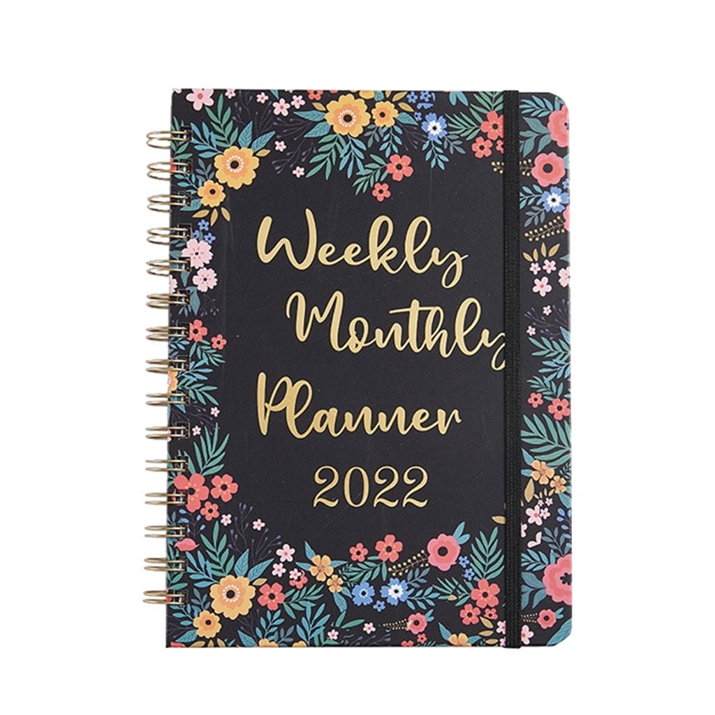 8.5 x 11 Purple Crystal bloom daily planners 2022 - Weekly/Monthly Dated Agenda Organizer with Tabs Calendar Year Day Planner January 2022 - December 2022 
