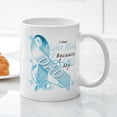 thumbnail image 3 of CafePress - I Wear Light Blue Because I Love My Dad Mug - 11 oz Ceramic Mug - Novelty Coffee Tea Cup, 3 of 4