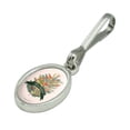 thumbnail image 2 of Merry Christmas Decorated Pine Tree Antiqued Oval Charm Clothes Purse Suitcase Backpack Zipper Pull Aid, 2 of 4