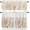White Mocha Brown, variant on Orange Forest Kitchen Curtains and Valances Set, Rod Pocket Curtains Tier Farmhouse Window Curtains 36 Inch Length, Pine Trees Nature Landscape Farmhouse 3 Piece Kitchen Curtains Set