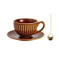 thumbnail image 1 of Taza de café Vintage, juego de tazas de flores de cerámica for el hogar, juego de tazas de té de la tarde for lavar a mano con leche, 1 of 7