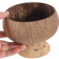 thumbnail image 4 of FOLOYORI Bol de Rangement Bol à Noix de Coco Bol à Fruits Brun Clair Naturel 1 Ensemble, 4 of 5