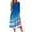 Sky Blue, variant on MGCWSH 4th Of July Dresses for Women Star Stripes Eye-Catching 3/4 Length Sleeve Maxi Dress Round Neck Lightweight Outfits 2025 Blue 2XL