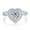 Heart 6.5x6.5MM, variant on Double Halo D Color Real Moissanite Engagement Rings 925 Silver GRA Certificate