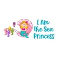 thumbnail image 2 of I Am The Sea Princess Mermaid Half Shell Seahorse Sled Statfish Princess Fish Starfish Queen Sweet Dreams Bedtime Unicorn Lovely Dear Dream Holiday Decorating Wall Decal Sticker - Size: 20 In X 8 In, 2 of 5