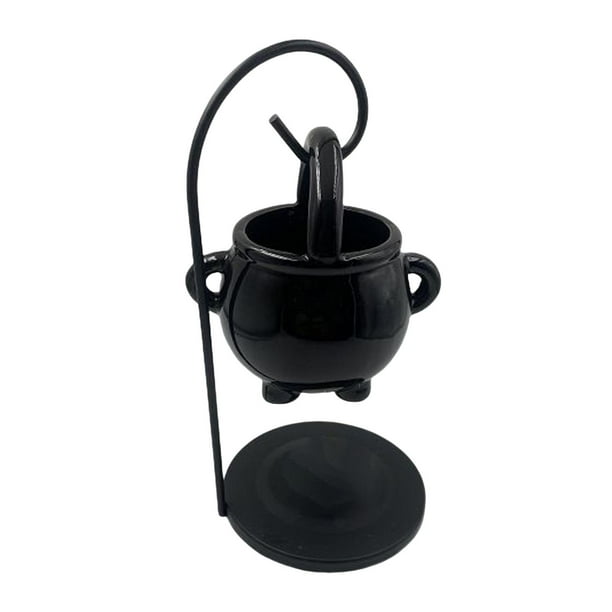 Difusor de Aceite Esencial de Cerámica, Horno de Fusión para SPA de Yoga de Inauguración de La , Negro