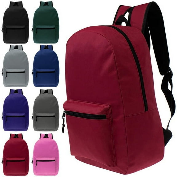 17 Inch Basic  Backpack - 8 Assorted Colors  Case Pack 24
