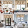 thumbnail image 5 of Rose Fall Farmhouse Short Window Curtain Valances, Thanksgiving Vintage Pastoral Botanical Flowers Rod Pocket Kitchen Valances for Living Room Bedroom Bathroom Cafe 60" x 18", 5 of 8