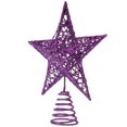 thumbnail image 3 of Metal Christmas Topper Star Star brillando Arte Hollow Star Ornament, 3 of 8