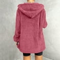 thumbnail image 7 of AherBiu Fleece Cardigan for Women Pajamas Coats Open Front Fuzzy Warm Hoodie Homewear Outwear with Pockets, 7 of 7