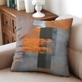 thumbnail image 4 of 20x20inches Burnt Orange Decorative Throw Pillow Covers Taupe Abstract Art Square Pillow Covers Design Throw Pillow Covers Set of 2 for Sofa Couch Bedroom Living Room and Outdoor Décor, 4 of 7