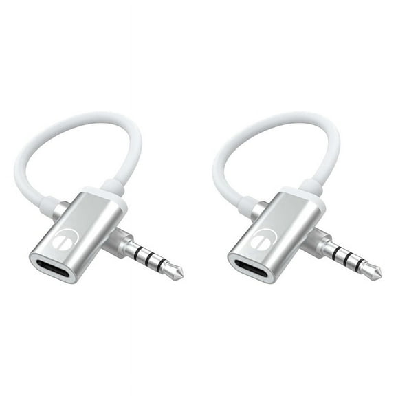 2pcs 3.5mm Male to Type C Female Audio Cable Cord, Analog Jack Headphone Adapter for MP3 Player, Laptop