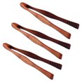 thumbnail image 1 of 3 piezas de herramientas para barbacoa de 26,5 cm, pinzas de madera para alimentos a la parrilla que protegen la salud y el medio ambiente, pinzas portátiles para barbacoa al aire libre, 1 of 7