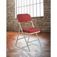 thumbnail image 6 of (Pack of 2) NPS 3200 Series Premium 2" Fabric Upholstered Double Hinge Folding Chair, New Burgundy, 6 of 6