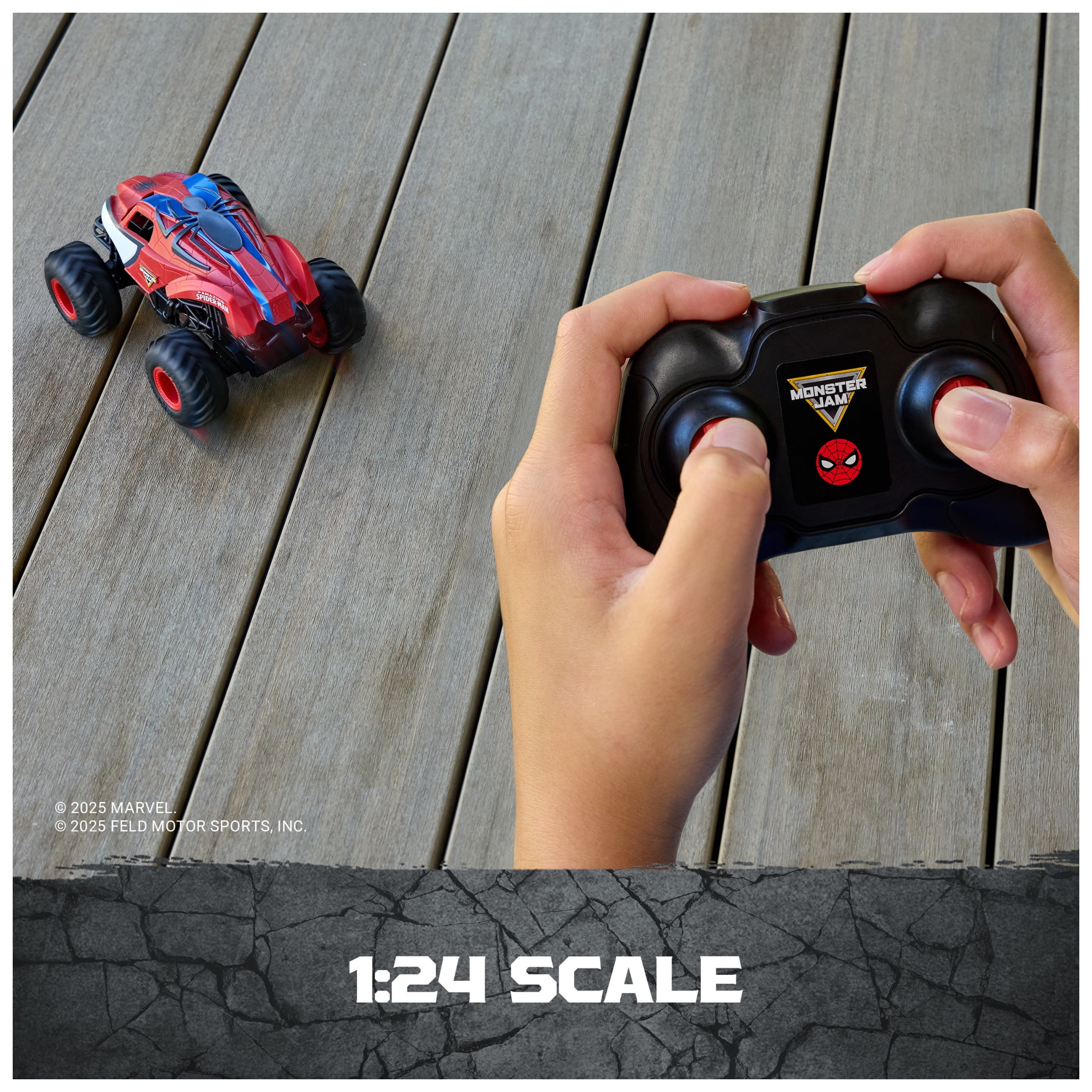 Monster Jam, Marvel The Amazing Spider-Man RC Monster Truck, 1:24 Scale