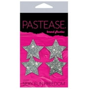 Pastease Premium Petites Glitter Star - Silver O/S Pack of 2 Pair