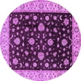 thumbnail image 1 of Ahgly Company Indoor Round Oriental Purple Traditional Area Rugs, 8' Round, 1 of 4