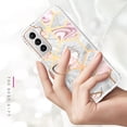 thumbnail image 3 of Case for Samsung Galaxy S21 Plus, Slim Marble Design with Rotatable Ring Holder Kickstand Soft Bumper Protective Cover, 3 of 6