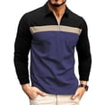 thumbnail image 1 of Ceisia Men Color Block Long Sleeve Zipper Casual Daily Outdoor Versatile Gift Fashion Athletic Top, 1 of 9
