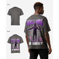 thumbnail image 2 of G West Mens Oversized World Wide Star Tee Pink Size- X-Large, 2 of 5