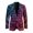 Floral Motifs, variant on Slim Fit Men's Suit, Floral Pattern Design Polyester Tailored Men's Suit Jacket for Business Office