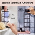 thumbnail image 6 of Kitsch 4-Shelf Plastic Wall Mount Shower Caddy, Black, 1 Count, 6 of 11