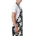 thumbnail image 2 of Uemuo Lilies Flowers Pattern Waterproof Apron Adjustable Dishwasher Apron- Apron for Women Men Heavy Duty Work Apron for Dishwashing Chemical Lab, 2 of 9