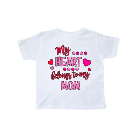

Inktastic My Heart Belongs to my Mom Gift Toddler Boy or Toddler Girl T-Shirt