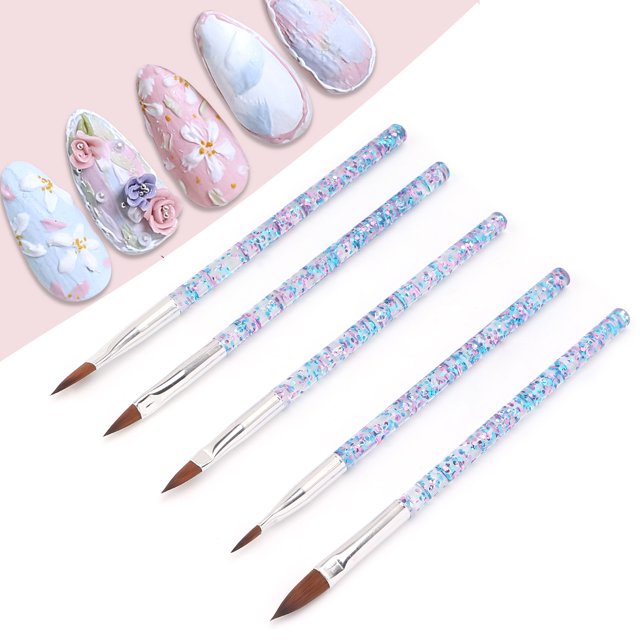 Nail Art Tools, 5pcs Multifunction Nail Art Kit Bristle Aggregation Environmental Protection For Household For Nail Salon
