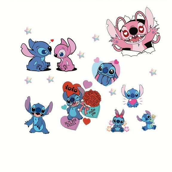 3D wall stickers, Stitch wall stickers for interior decoration, background wall decoration, 60X40CM