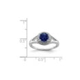 thumbnail image 3 of Gem & Harmony 2/3 Carat (Ctw) Lab-Created Blue Sapphire Ring  in Sterling Silver for Women, 3 of 5