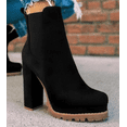 thumbnail image 2 of Simple high-heeled ankle boots, women's elastic ankle boots, 2 of 9