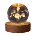 thumbnail image 3 of Lámpara de noche 3D decorativa planetaria, lámpara de noche decorativa de madera, creativa y moderna. B, 3 of 7