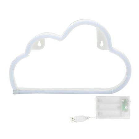 

Aousin Cartoon Cloud Neon Light USB Battery Operated Hanging Lamp (White Light)