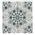 thumbnail image 2 of Ambesonne Ethnic Shower Curtain, Vintage Abstract Flower Art, 69"Wx75"L, Slate Blue, 2 of 4