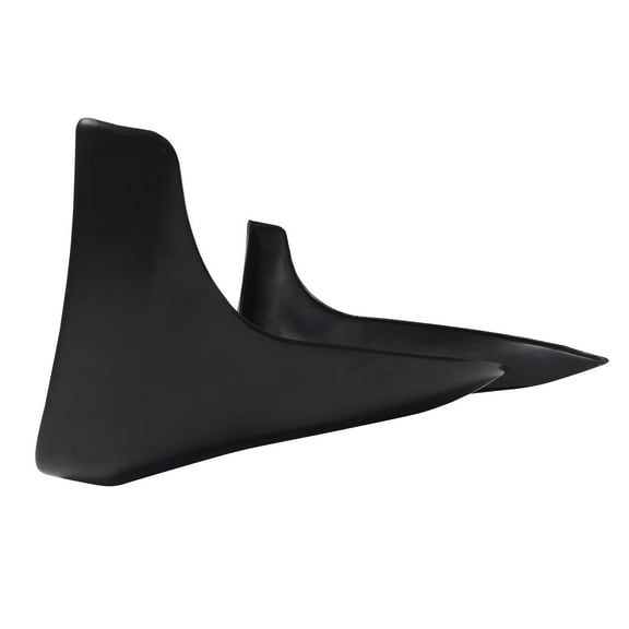 Ikon Motorsports Rear Aprons Compatible with 2003-2009 Nissan 350Z Fairlady Z Z33 JDM Style Unpainted Black PU Polyurethane Rear Bumper Lip Lower Side Spat Valance Winglet Canard Protector 2PCS