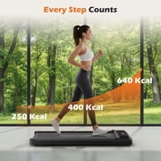JIOABL Compact Treadmill Under-Desk Walking Pad, Quiet & Portable Exercise Workout Fitness Machine for Home Office Small Spaces, Black